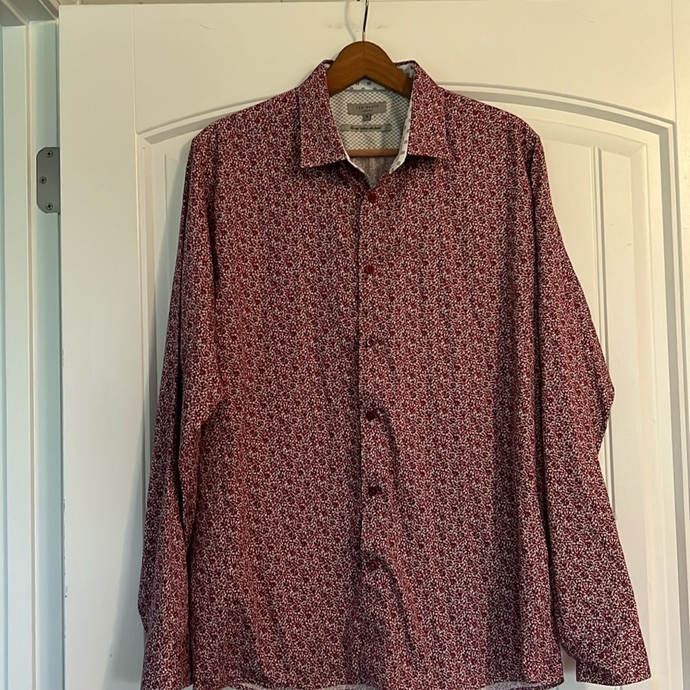 Ted Baker London printed Cuff Shirt Size 5 or large